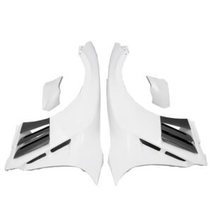 VARIS WIDE STYLE HALF CARBON FIBER FRONT FENDER WITH FIN FOR 2017-2024 NISSAN GTR R35